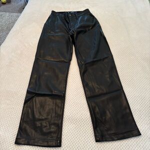Hollister Black Faux Leather Trousers